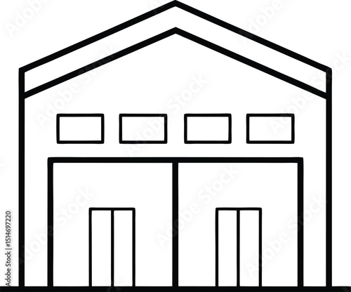 Modern Warehouse Interior: Global Logistics and Efficient Supply Chain Storage