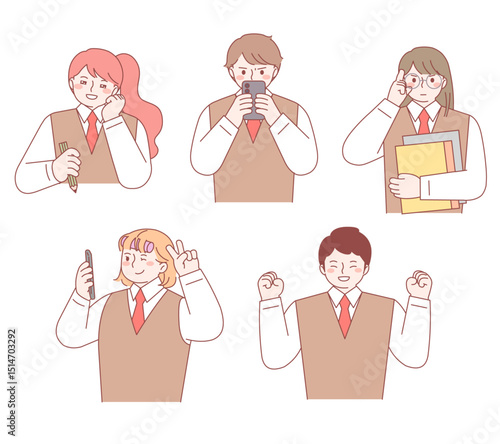students, adolescents, school uniforms, personality, personality, character, minor,