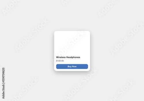 Wireless Headphones Product Card Clean, Minimalist EPS Design