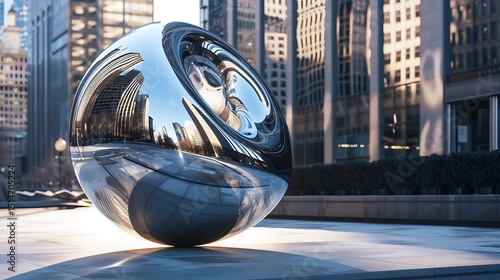  A close-up of a modern sculpture 