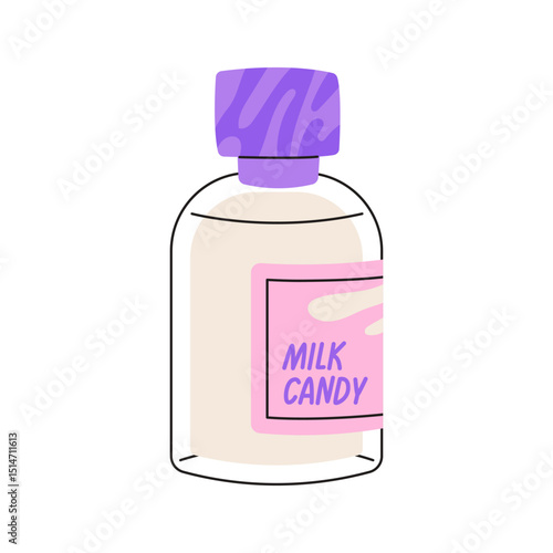 Milk candy body lotion bottle