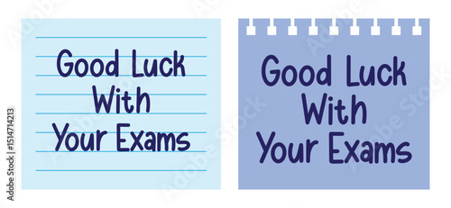 good luck with your exams lettering. vector illustration