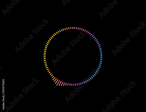 animated gif colored dots loading moving circle rotating color gradation