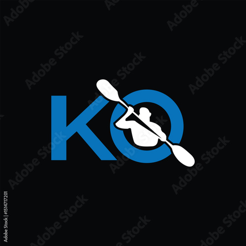 Initial Letter KO oasis logo vector design