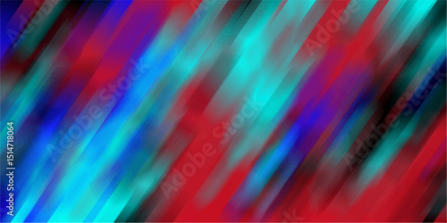 Abstract composition of colorful diagonal strokes with blended hues and textured details