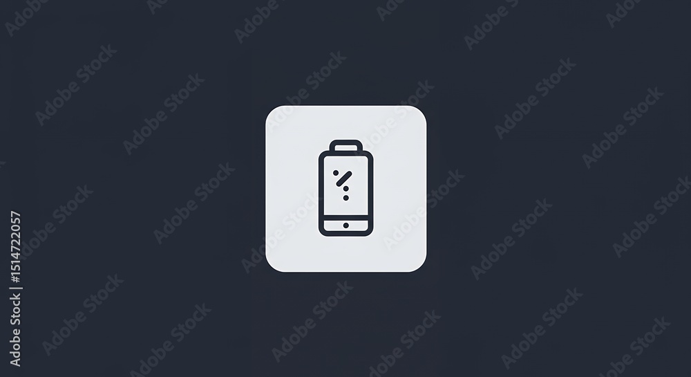 Battery icon on dark background Battery icon on dark background