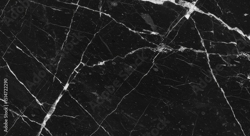 Elegant Black Marble Texture with White Veining High Resolution Background Image