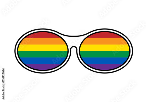 Gafas con bandera del orgullo lgbtq+