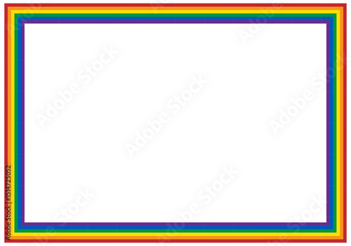 Marco con colores de la bandera del orgullo lgbtq+