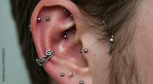 Ear Piercings with Helix and Conch Jewelry