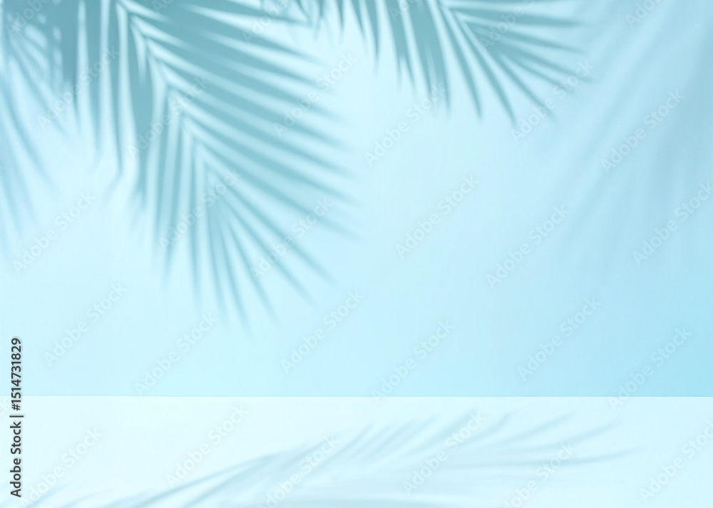Fototapeta premium Pastel background, coconut leaves