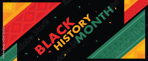 Black history month celebrate banner template design in vector. Celebrate annual black history month African American