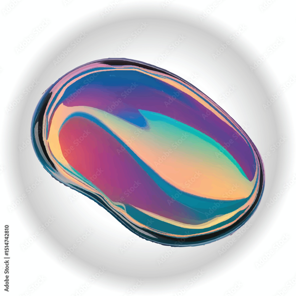 Fototapeta premium Iridescent Purple Water Drop Splash