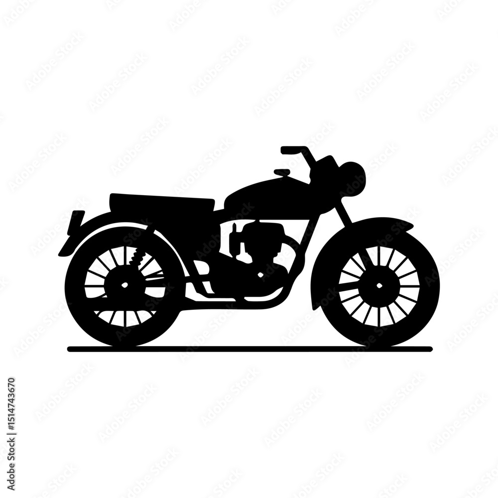 Fototapeta premium black motorcycle elements icon vector on white background