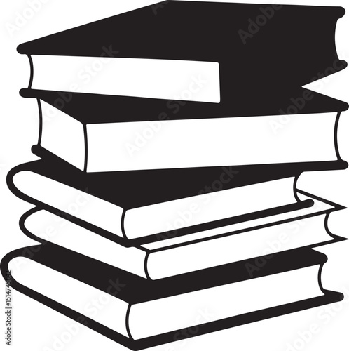 Discover the Best Stack of Books Vector Illustrations for Your Projects
