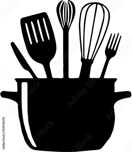set of kitchen utensils