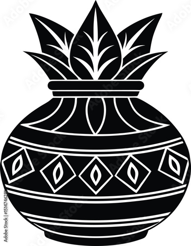 Minimal Kalash Design – Hindu Pot Symbol with Elegant Shape