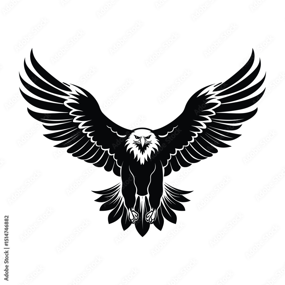 Obraz premium Eagle character logo concept silhouette