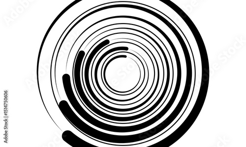 Concentric circles geometric element. eps vector dynamic