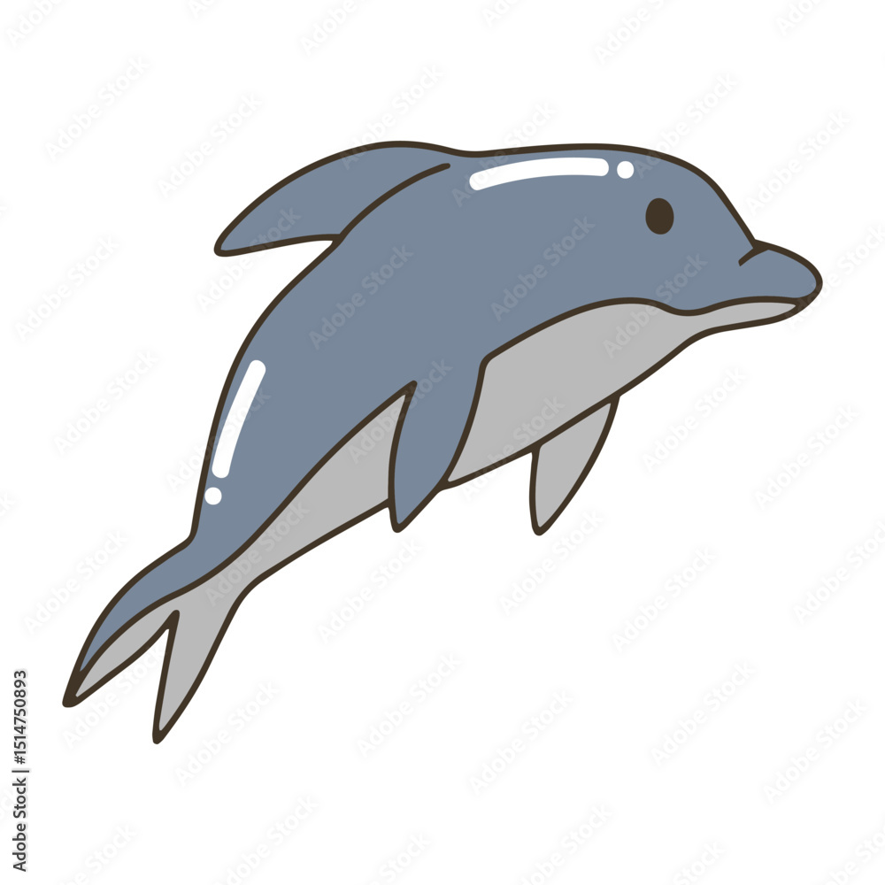 Fototapeta premium Handrawing underwater habit isolated on white background. Big set with cute sea animals, shells, corals, seaweed. Kawaii sea life character elements. Cartoon coloringbook or coloring page.