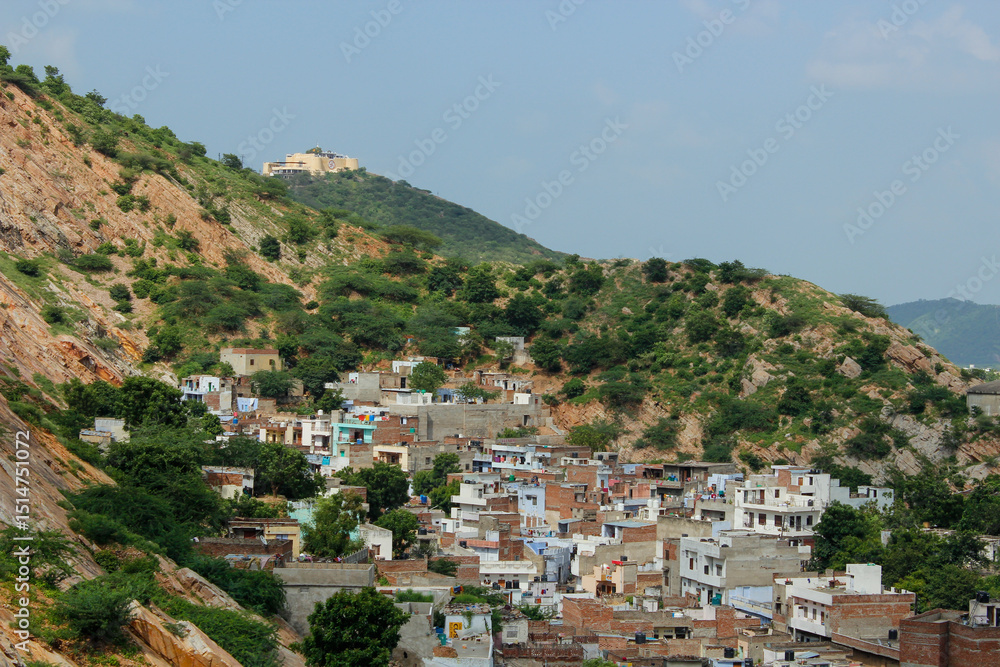 Naklejka premium View of Jaipur city from above. Jaipur, India