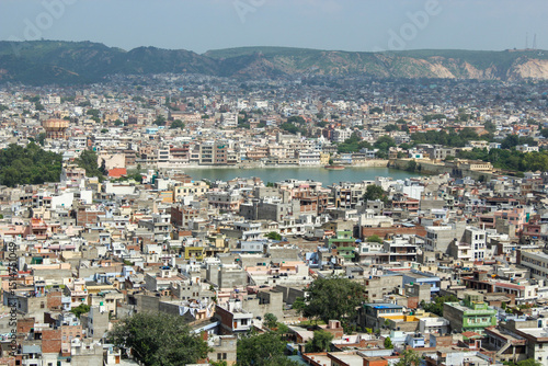 View of Jaipur city from above. Jaipur, India