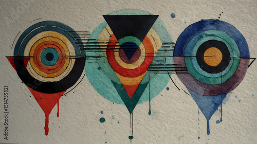 symbolic chart for creativity workshop | color symphony | inner resonance | primary triad | centripetal flow | pyramidal vibrations | chromatic vibration | linear rhythm | musical visual expression |