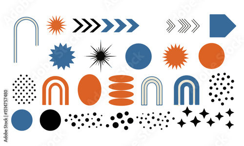 Dynamic Geometric Elements & Authentic Tribal Art: A Diverse Vector Graphic Collection