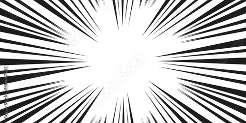 Radial Stripes Abstract Background.Text frame in manga and anime comics.vector Illustration.