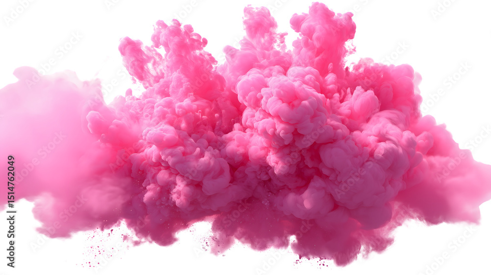 Fototapeta premium Pink Smoke Effect Isolated on Transparent Background