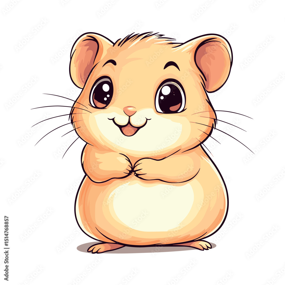 cute little hamster childish isolated vector illustration cute little hamster childish isolated vector illustration