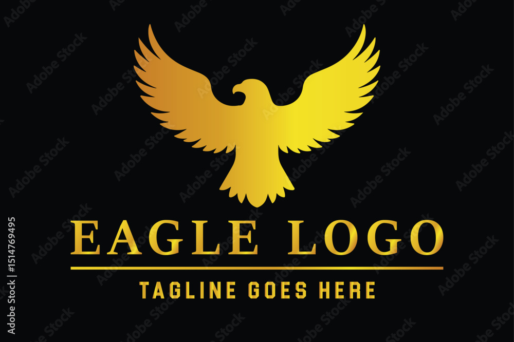 Obraz premium Modern Eagle Head Silhouette for Bold Logo Designs