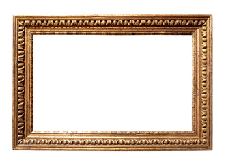 retro horizontal gold carved painting frame cutout