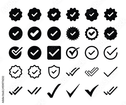 Check mark icon, verify icon, tick mark, double tick