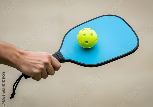 Hand with Paddle Isolated for Pickleball Advertisement