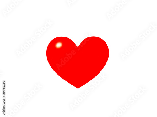 Red heart shape made of paper isolated on a white background. Concept for love and encouragement...