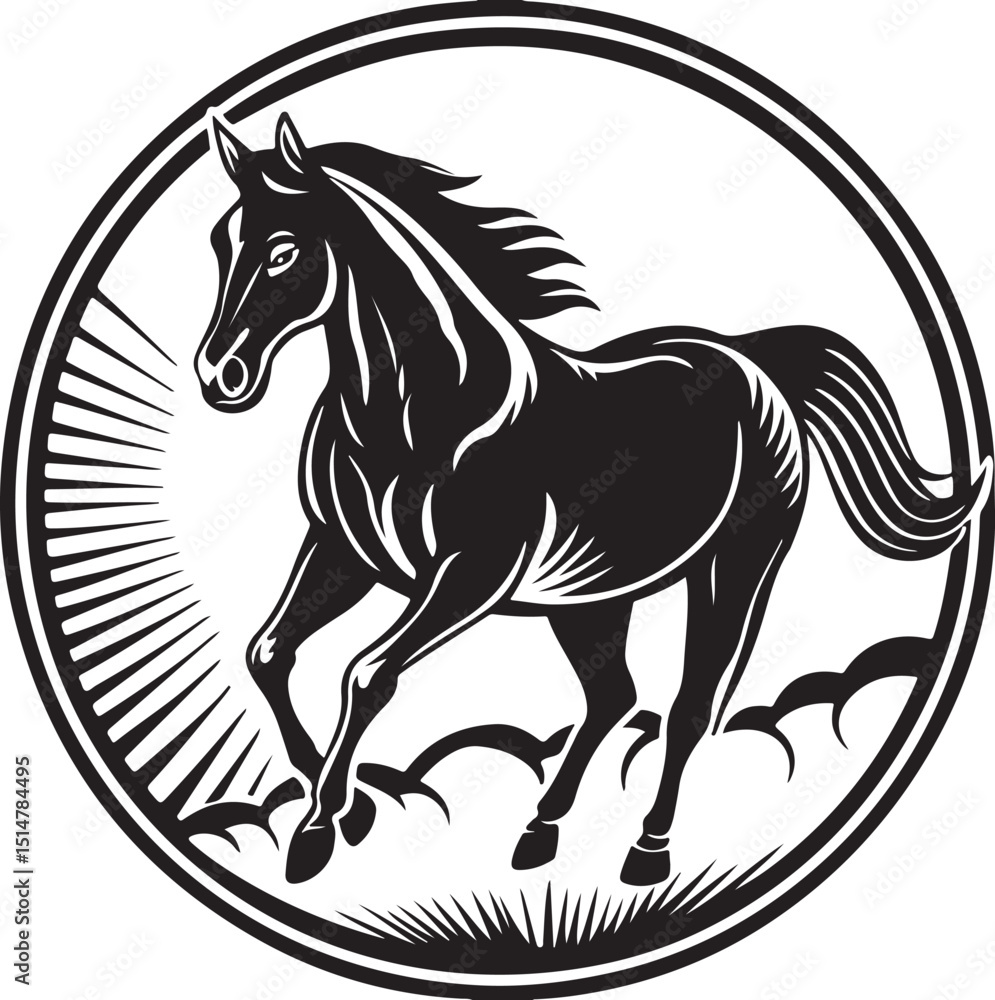 Obraz premium horse vector illustration