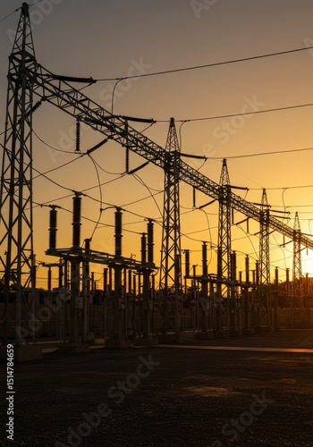 Golden Hour Photo Of Power Station Infrastructure And Electricity