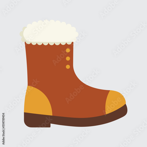 winter boot vector