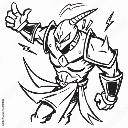 black and white cartoon illustration of a man