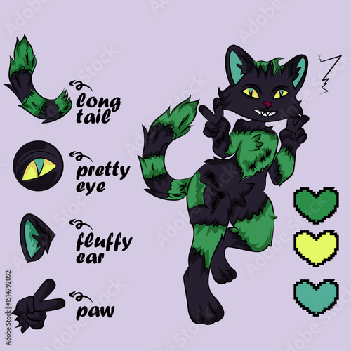 anime animal reference sheet