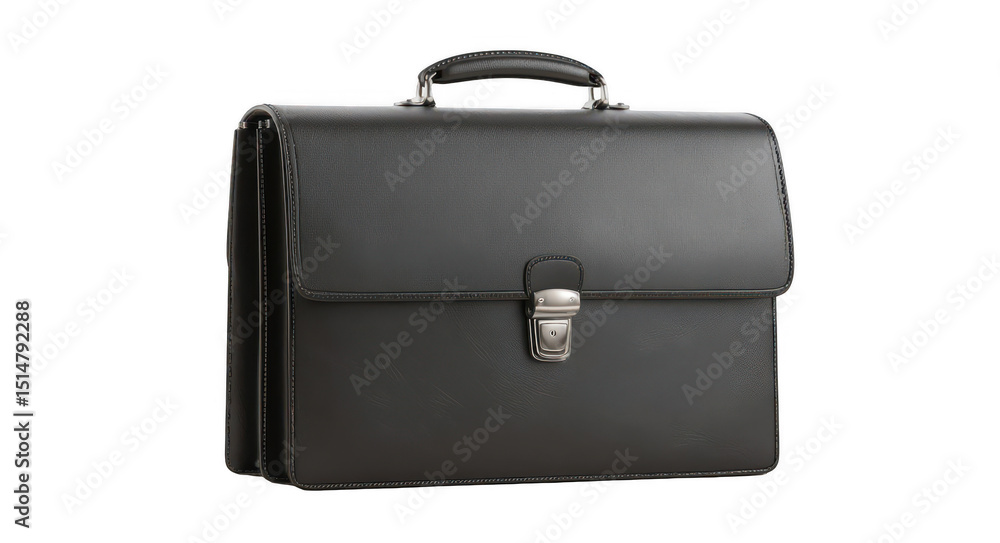 Black briefcase isolated on a white background, png, transparent Black briefcase isolated on a white background, png, transparent