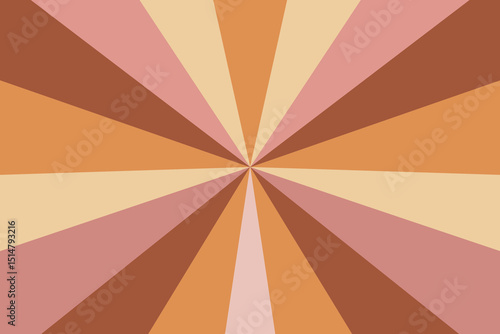 Abstract geometric shape background with boho style. Triangular pattern with earth tone colors. Concept of minimal, bohemian, simple line, peach, beige, modern for wallpaper, backdrop, texture.