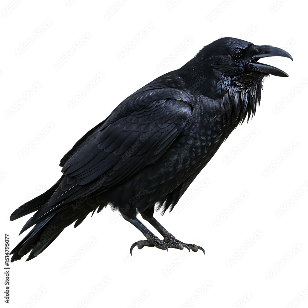 Fototapeta premium Majestic Raven: Powerful Bird Photography