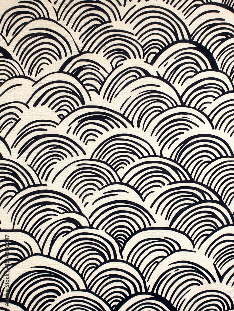 Abstract Black and White Wave Pattern Texture Background Abstract Black and White Wave Pattern Texture Background