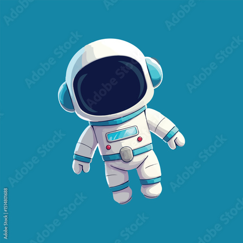 cute little astronaut vector illustration