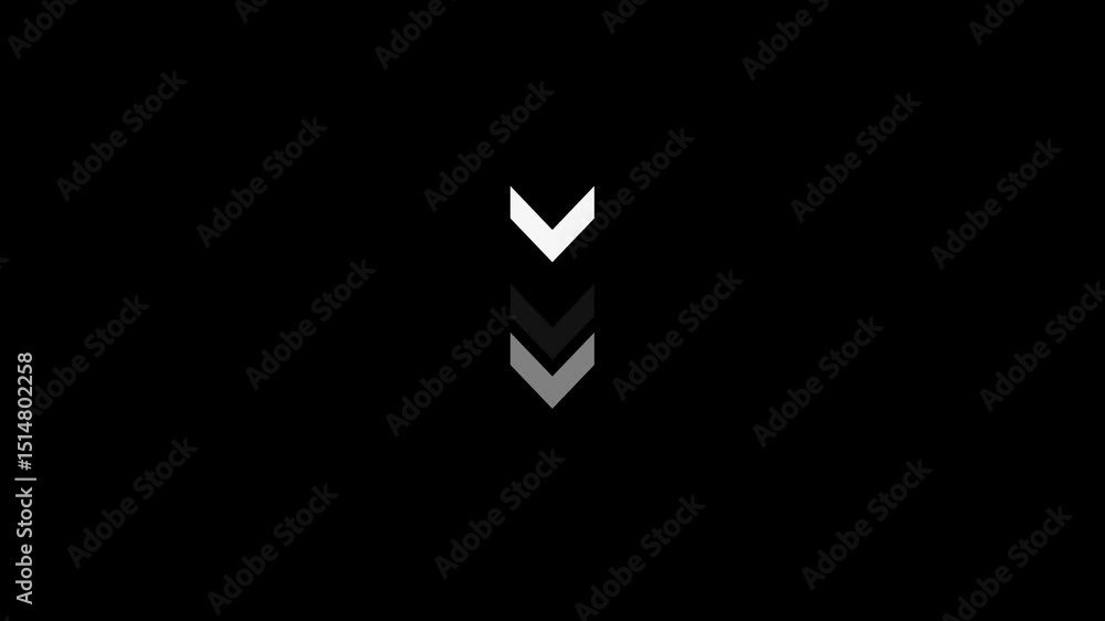 Downward Sweep Arrow Animation, Transparent Background Swipe Motion Graphic Icon. Downward Sweep Arrow Animation, Transparent Background Swipe Motion Graphic Icon.