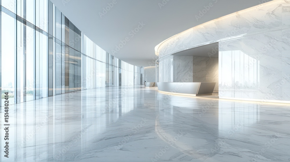Fototapeta premium Modern Marble Lobby Architecture Interior Design