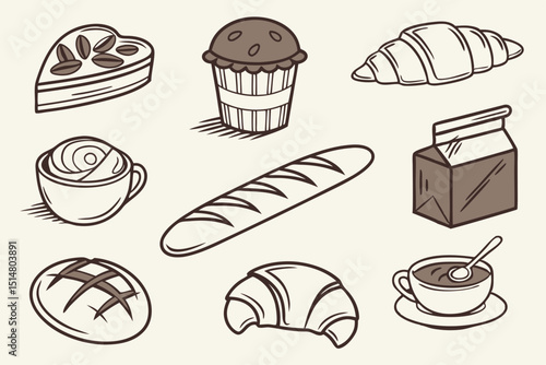 set of different kinds of sweets
