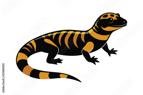 Gila animal silhouette vector illustration on white background
